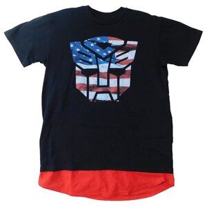 New! Transformers Autobot American Flag T-Shirt Hasbro USA